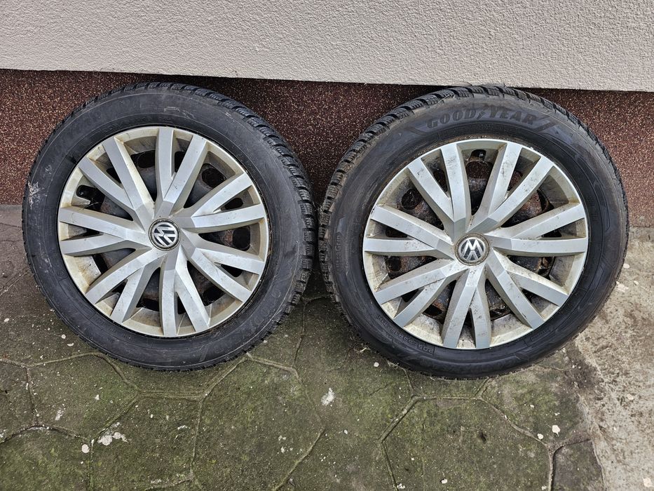 Roți iarnă vw, audi,tablă cu capace originale