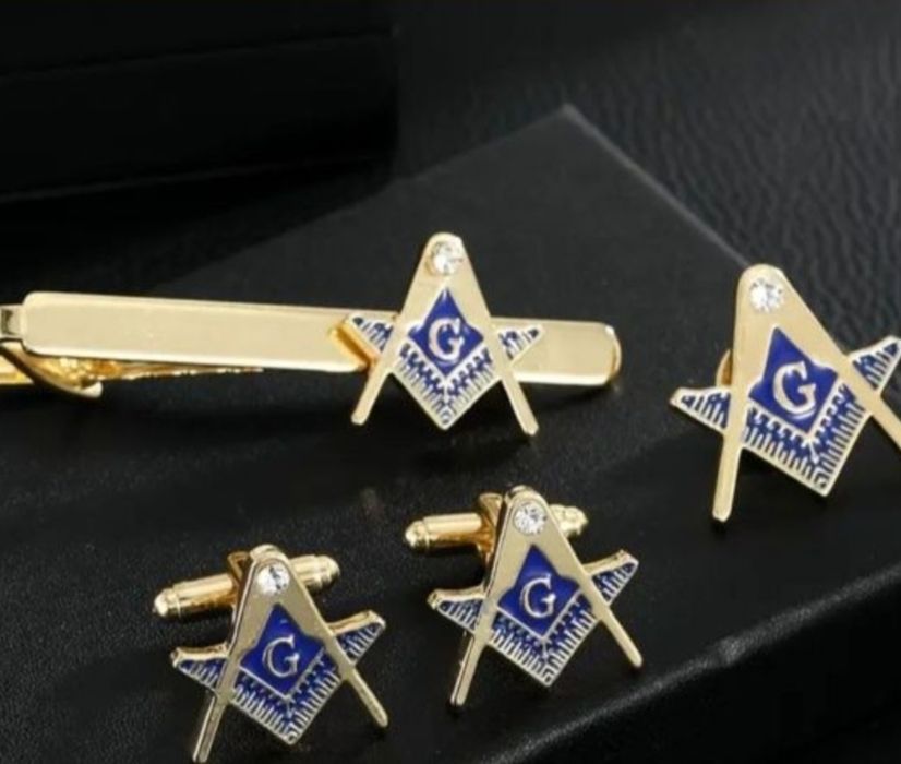 Set masonic nou pin , butoni si ac de cravata.