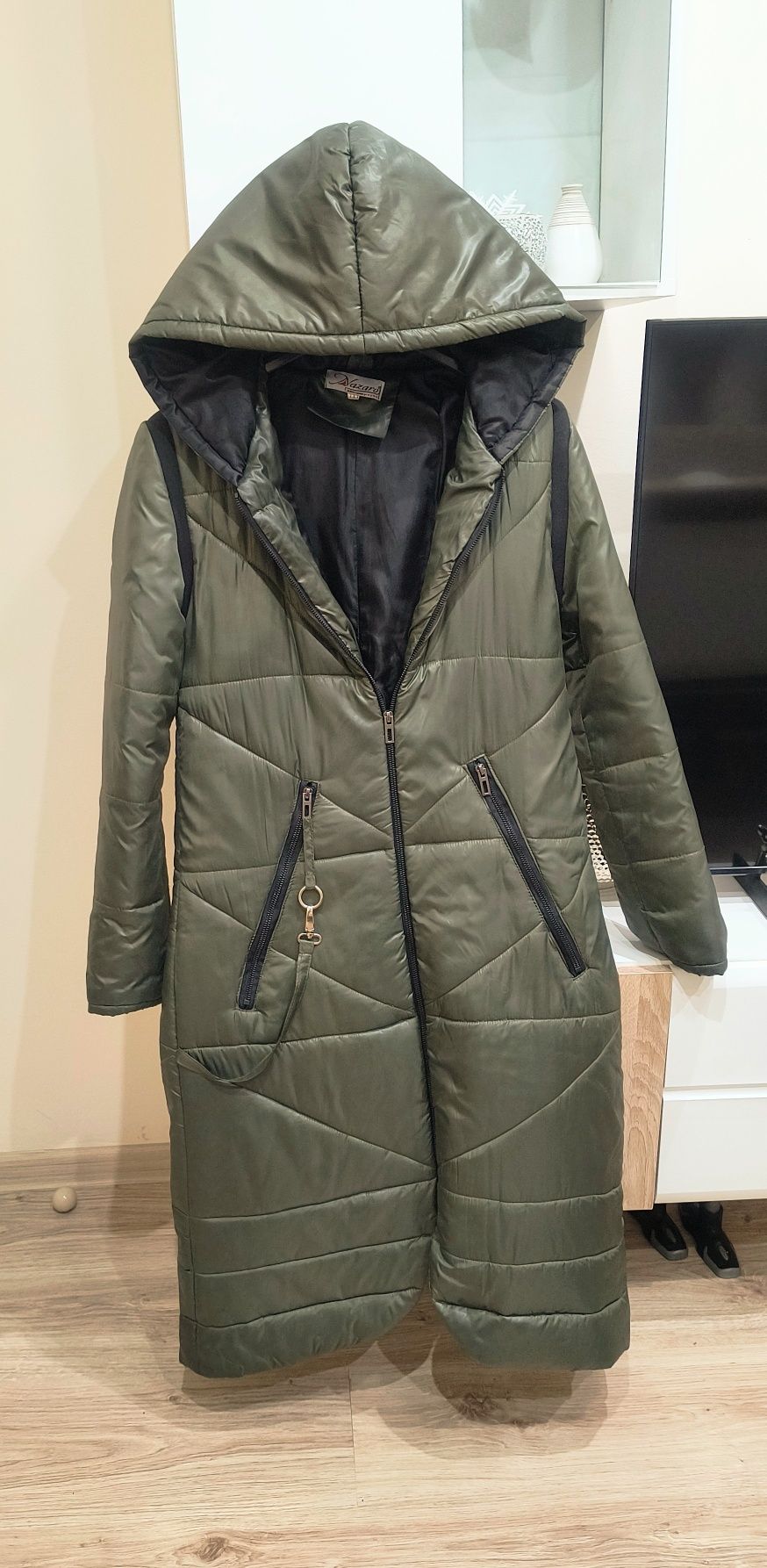 Дамско черно кожено яке Nazaro естествен пух косъм Christine Fashion