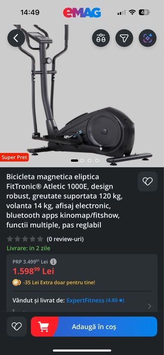 Bicicleta magnetica FitTronic