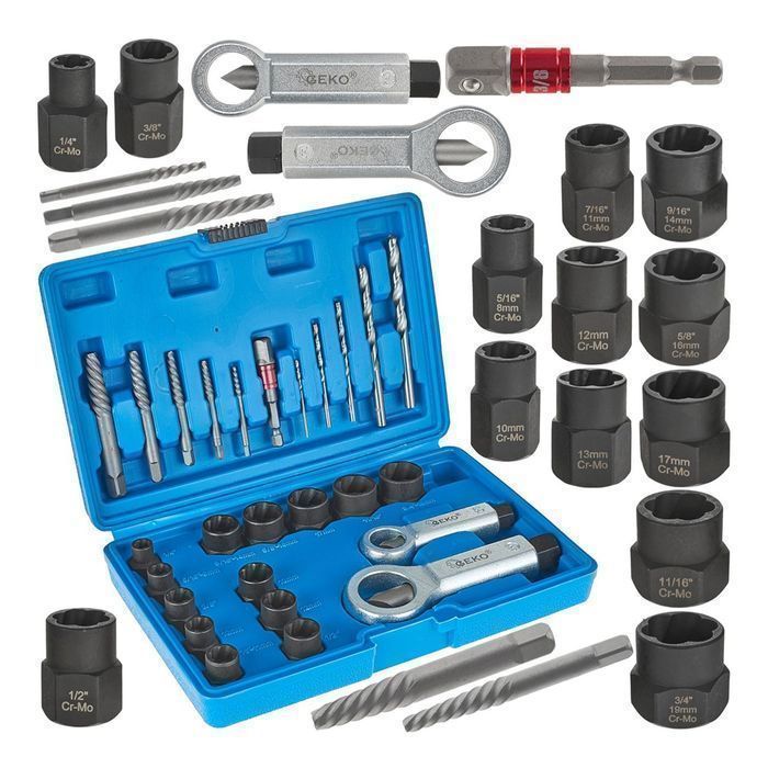 Trusa extractoare suruburi piulite stifturi rupte uzate 26 piese