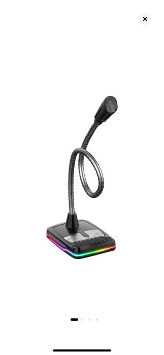 Microfon Gaming Varr VGMD1, Iluminare RGB, Conexiune USB, Negru