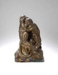 Statueta bronz: Dragoste de maimute - Angiolo Vannetti - 1912