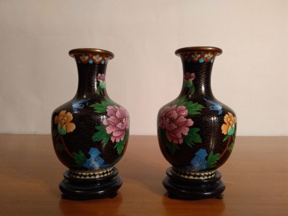 Vaze Asiatice Cloisonne - Vechi si superbe Piese lucrate manual