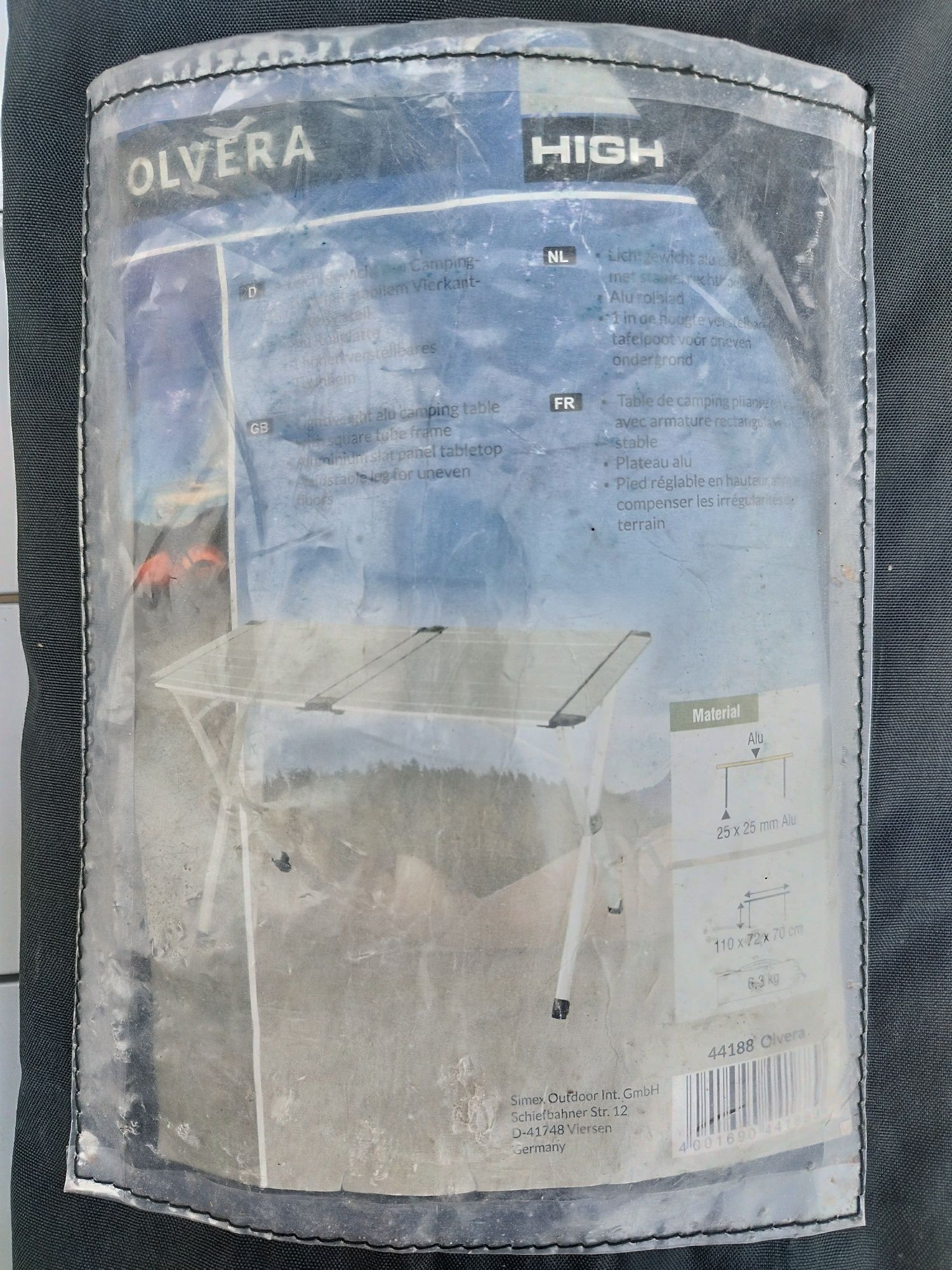 Алуминиев сгъваема къмпинг маса 110х71.5х70 см
