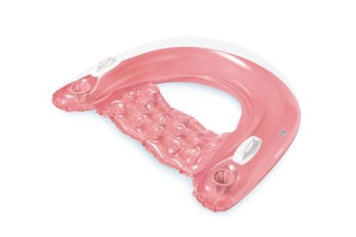 Надуваем шезлонг Sit ‘N Float Intex, 152 х 99 см, PVC, жълт/зелен