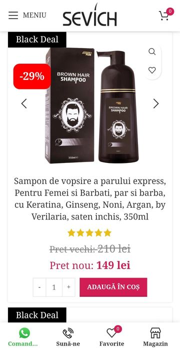 Șampon colorare păr,șaten inchis