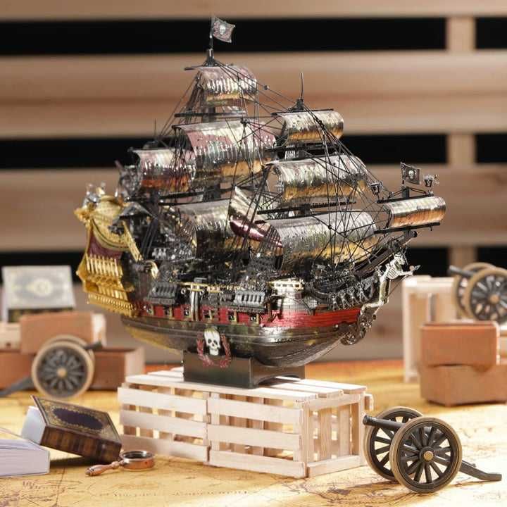 Puzzle metalic 3D Piececool Queen Anne's Revenge HP239-KG 439 piese