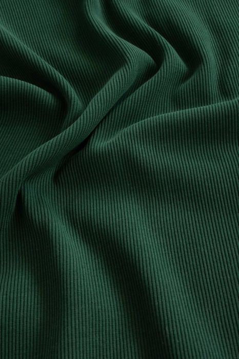 Material Textil Rib Knit 95% Bumbac 5% Elastan Verde