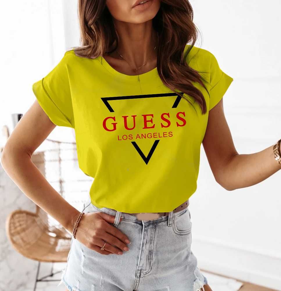 Тениска GUESS принт. Размери и цветове