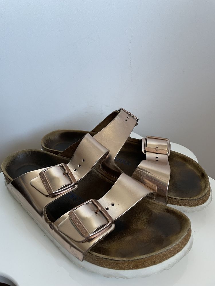 Birkenstock Arizona rose gold piele 40