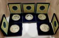 Продам 5 серебряных монет в честь 150-летия Абая