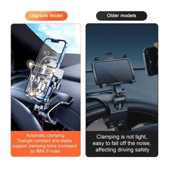Suport auto universal pentru smartphone, Aplicabil pe bord, Negru