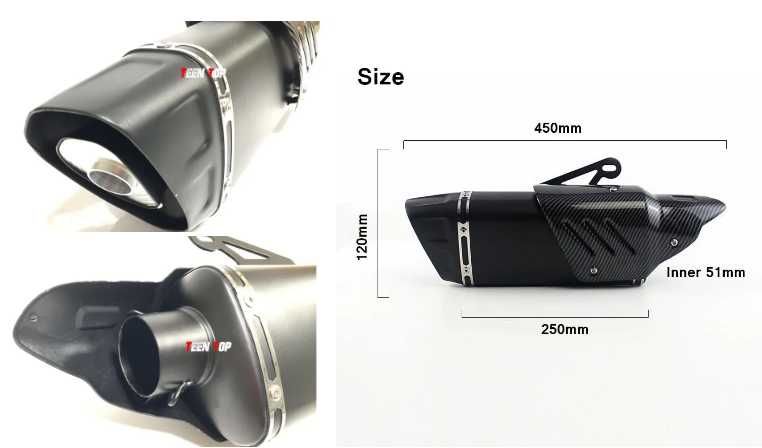 Ауспух Akrapovic Мотоциклет Мотор Пистов Скутер Гърне Спортно Спортен