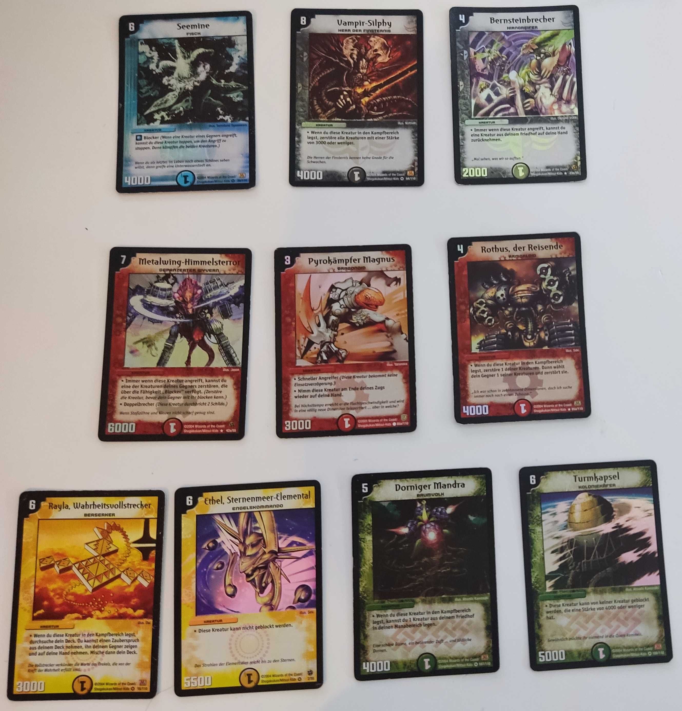 10 carti Originale Duel Masters HOLO - Promo & Super Rare cards