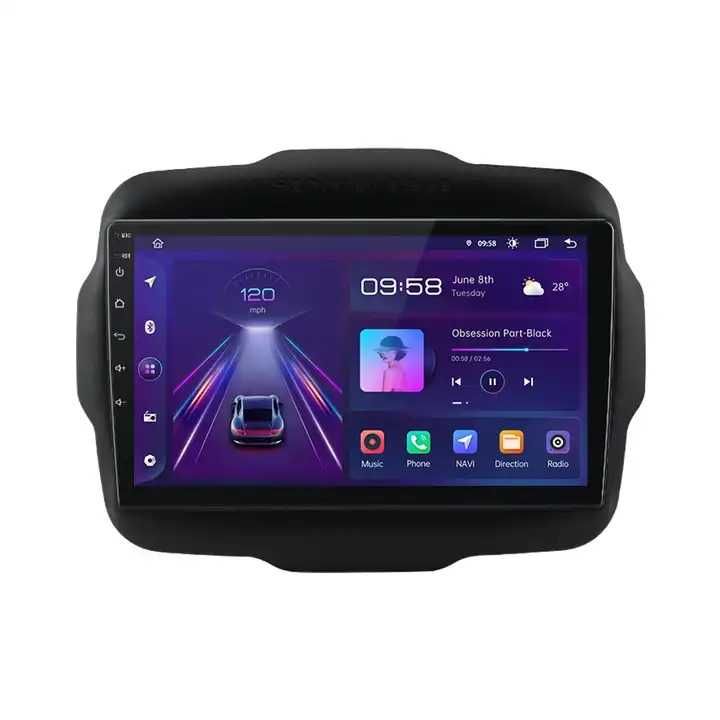 Navigatie Android Dedicata, 9 Inch, Jeep Renegade (2016-2020), Carplay