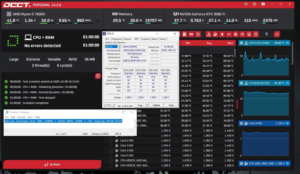 Memorie RAM 32GB / 64GB DDR5 6400MHz CL32 RGB