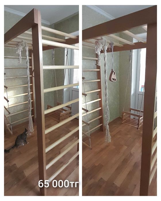 Спортивный комплекс для дома деревянный