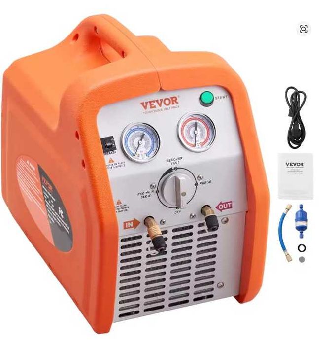 Vevor recuperator freon 1 HP-750 Watt  Dual Cylinder R32,R410A,R134A