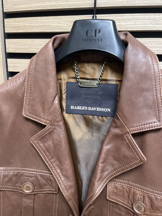 Harley Davidson : Яке/Сако естествена кожа размер М / Оригинал
