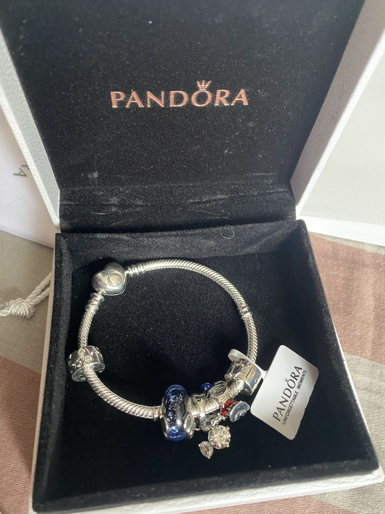 Bratara Pandora originala cu pandantive S925