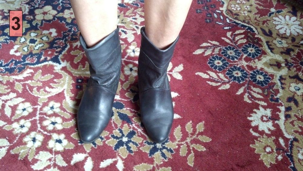 Нови дамски ботуши от естествена кожа, боти, обувки - номер 37, 38