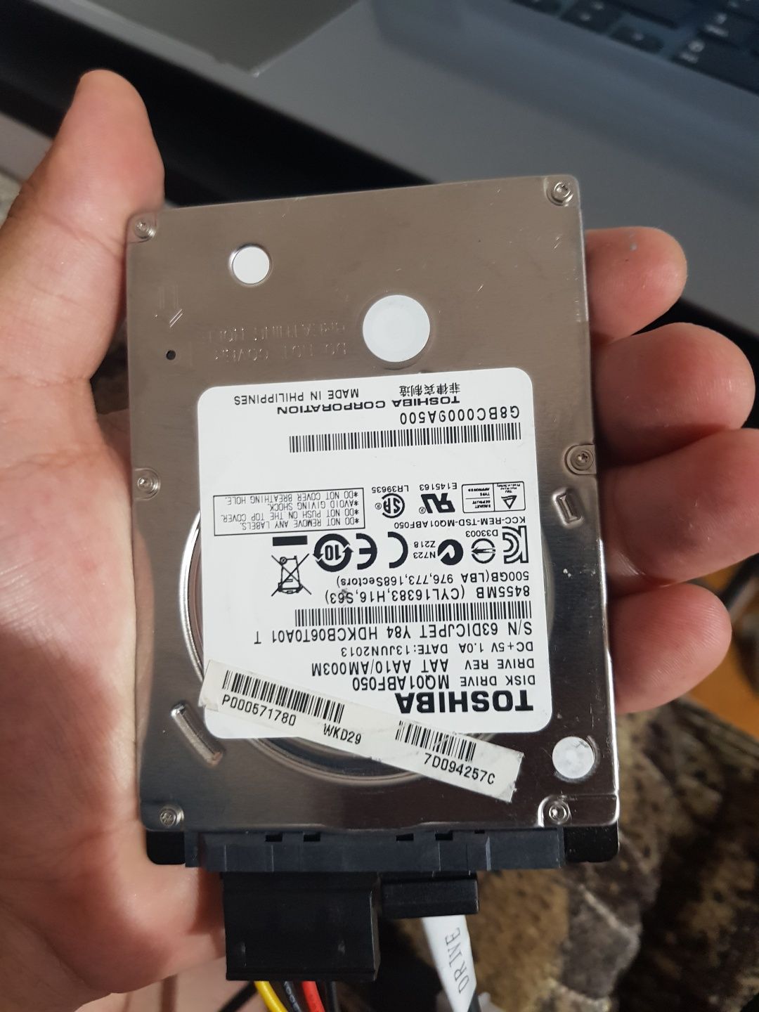 Hard disk laptop HDD Toshiba 500 GB