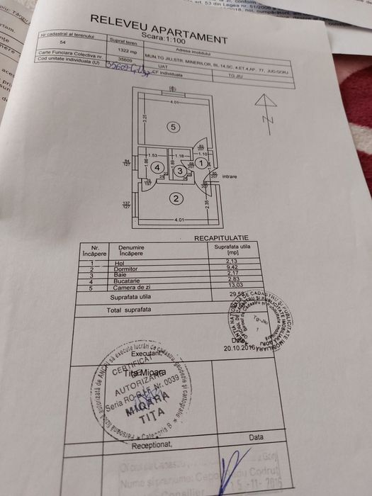 Vând apartament 2camere zona colegiului Ecaterina teodoroiu  23august.