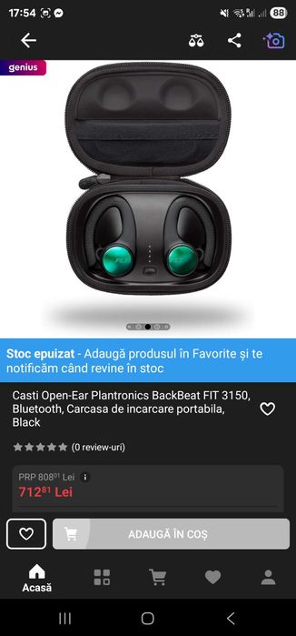 Casti Wirelles Plantronics backbeat fit 3100