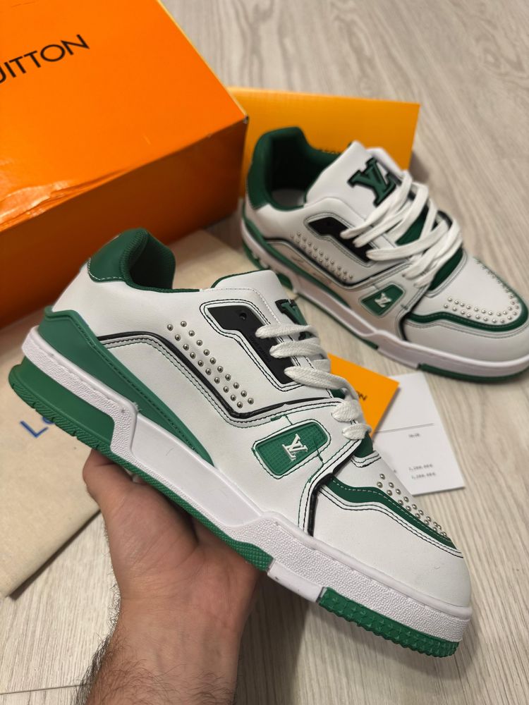 Adidasi Louis Vuitton | LV Trainer leather low trainers | Verde