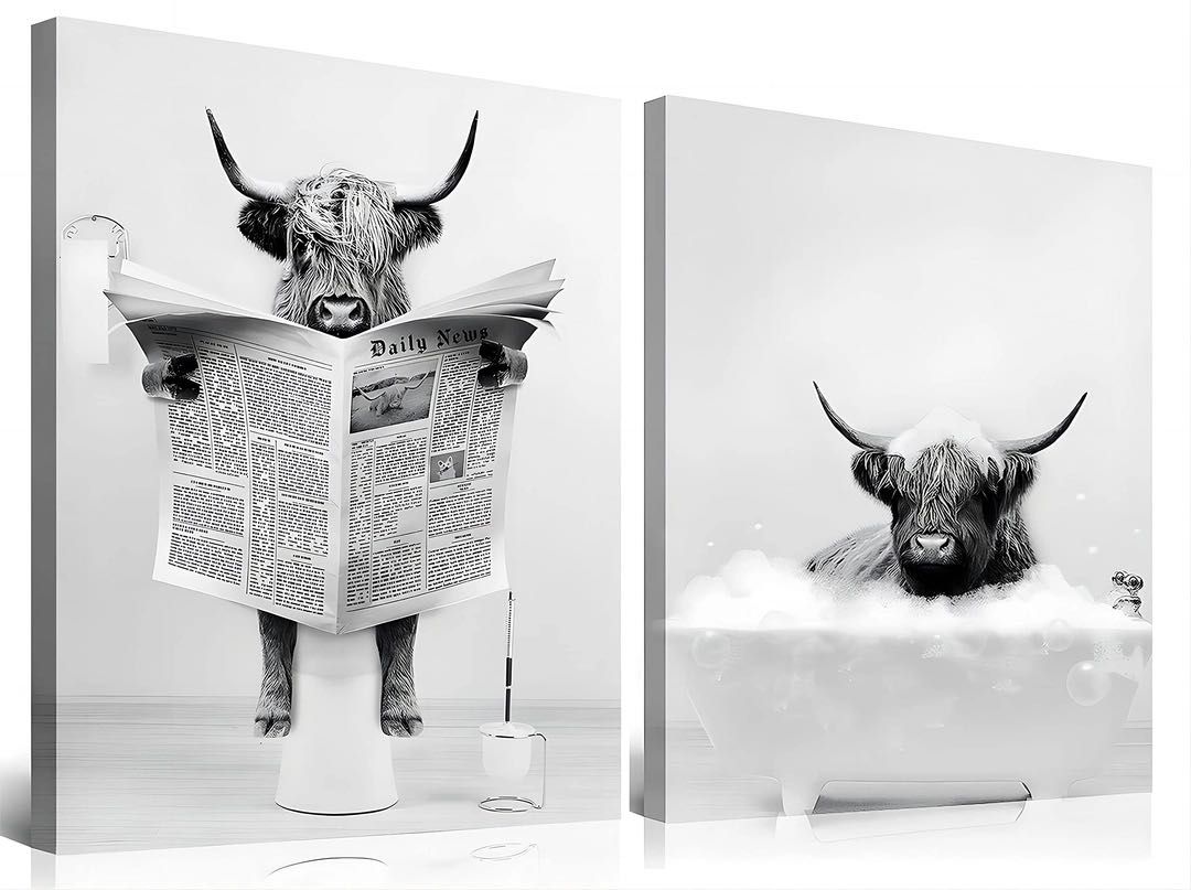 Картини за баня Животно Забавни щампи за стена Картини за баня 50x70cm