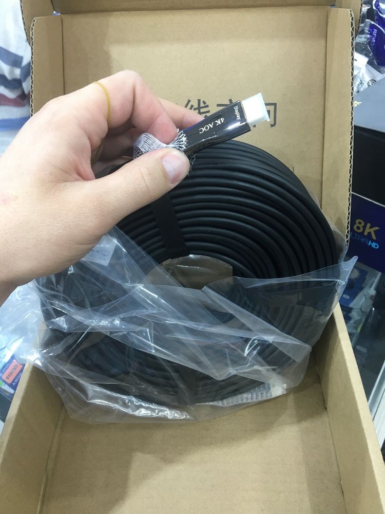 HDMI оптика кабель 60м премиум класса 4K 8K 3D 2160P