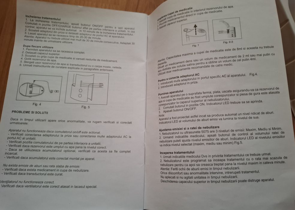 Nebulizator ultrasunete portabil