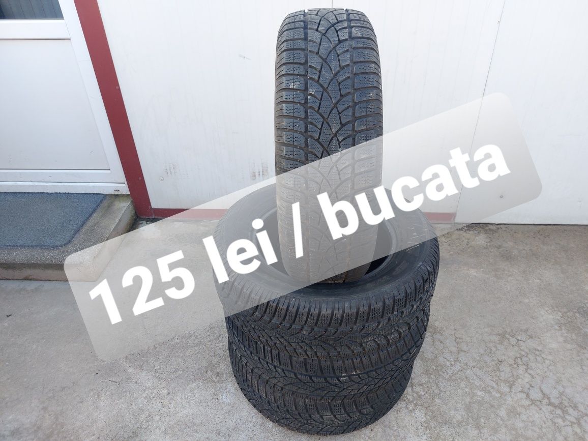 125 lei bucata! Set anvelope IARNA/M+S 215 65 16 Dunlop! 7 mm