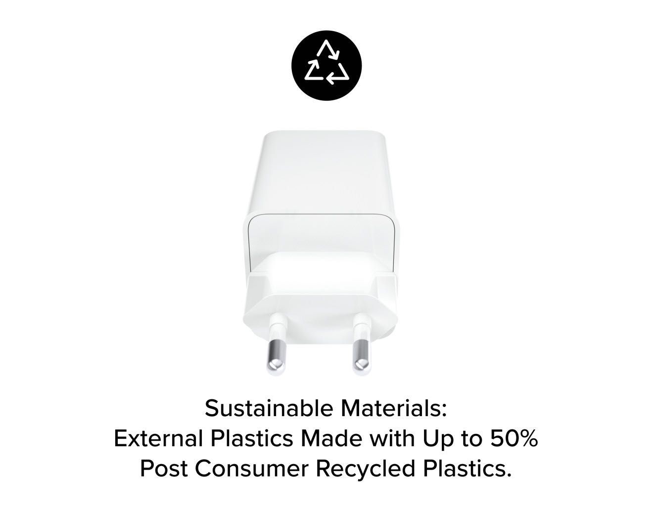 Зарядно Mophie Essentials Power Adapter Dual USB-C-PD-50W