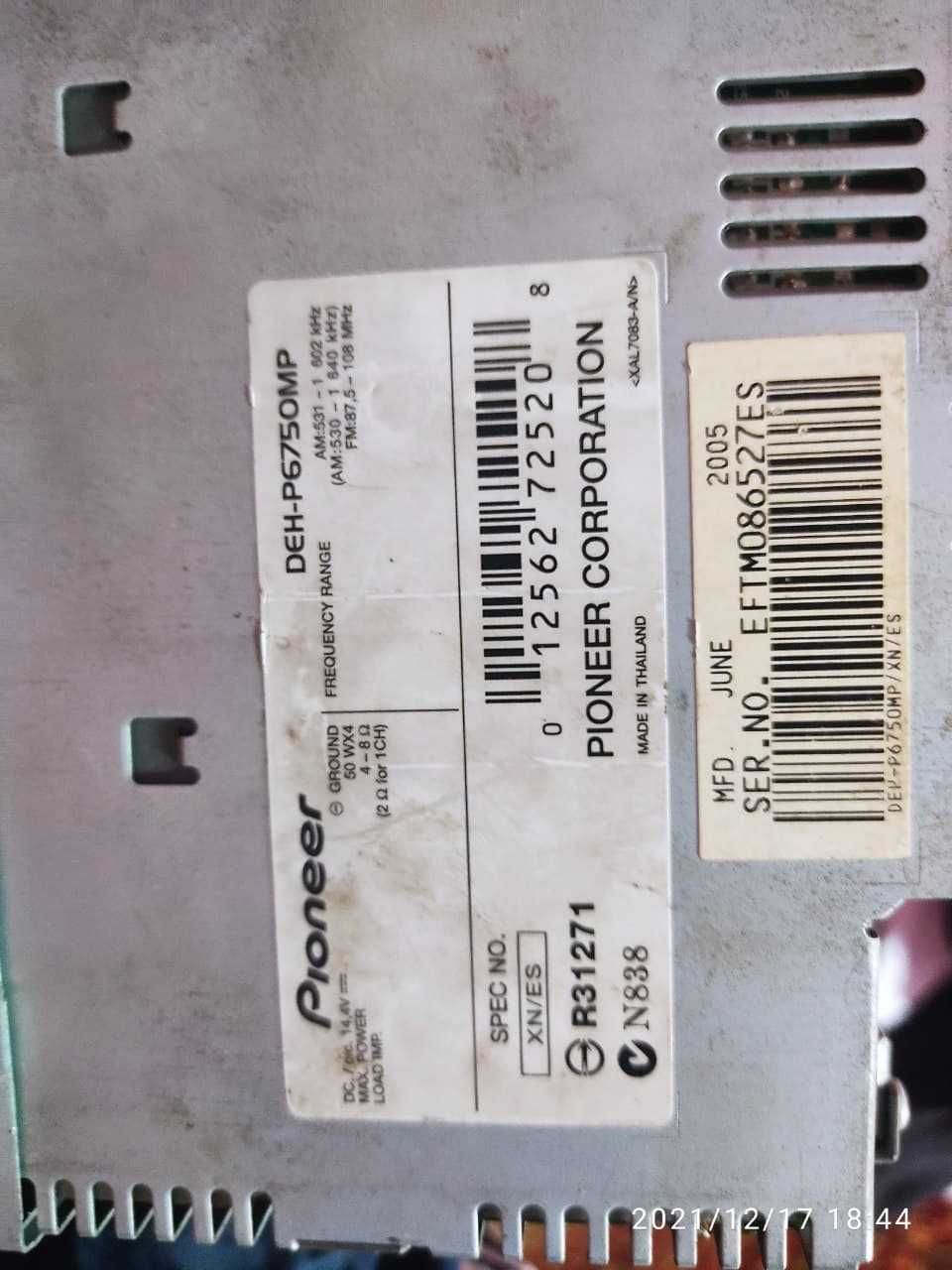 PIONEER Avto magnitafon