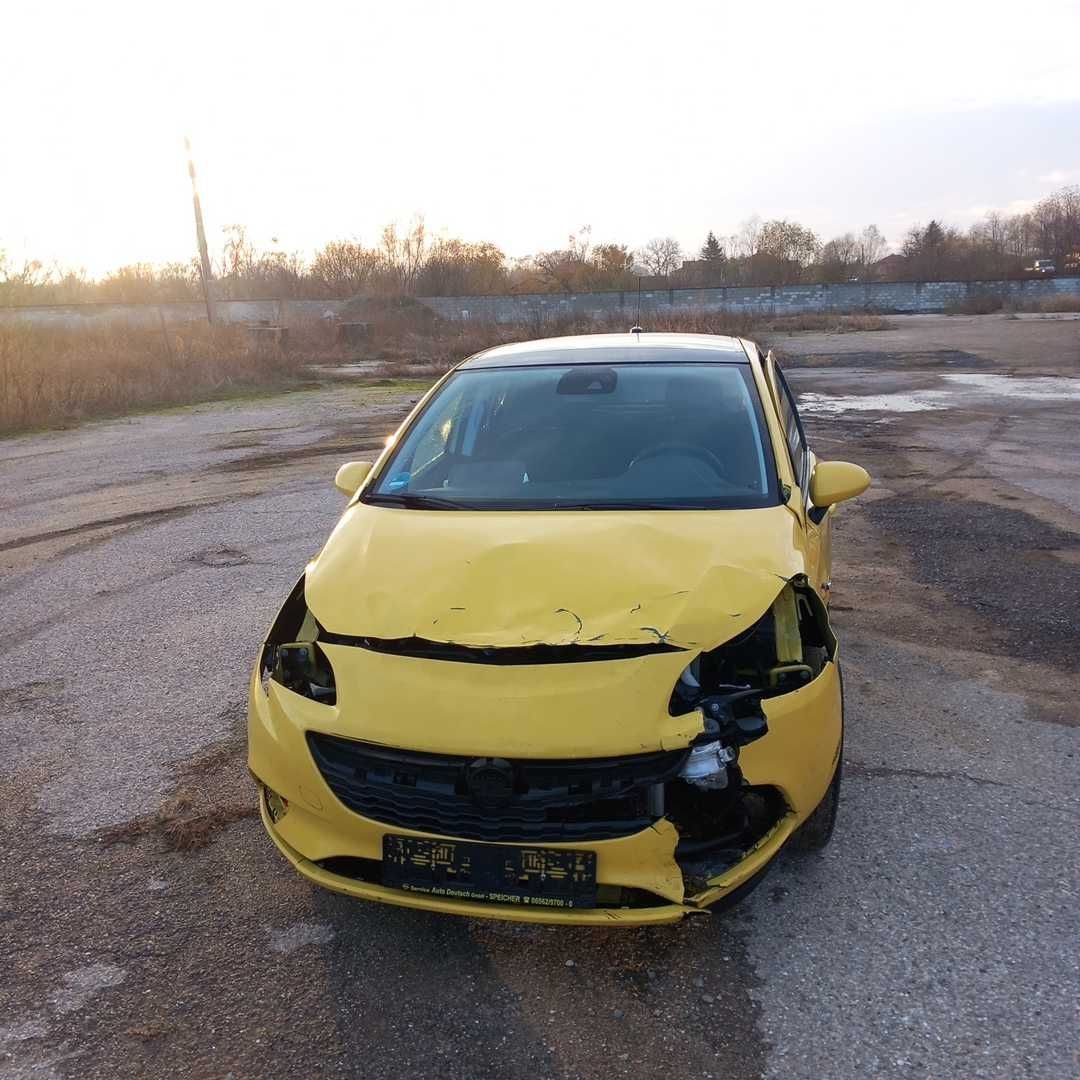 Опел Корса Е 1,4 турбо бензин  2015/ Opel Corsa E 1,4 yellow на части