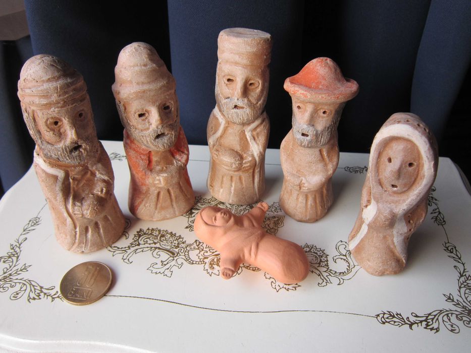 cadou rar Craciun Peru 1950 Scena Nasterii handmade America de Sud