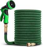 Furtun extensibil HOMEPROTEK, 30 m, pistol cu 9 jeturi, verde