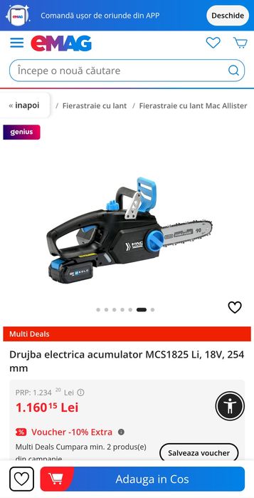 Ferăstrău si Drujba electrica 18v Mac allister