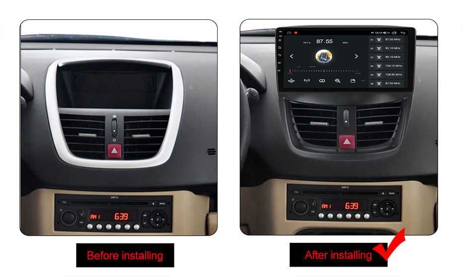 Navigatie Peugeot 207, 2006-2015, Android 14, 9INCH, 4GB RAM/64GB ROM