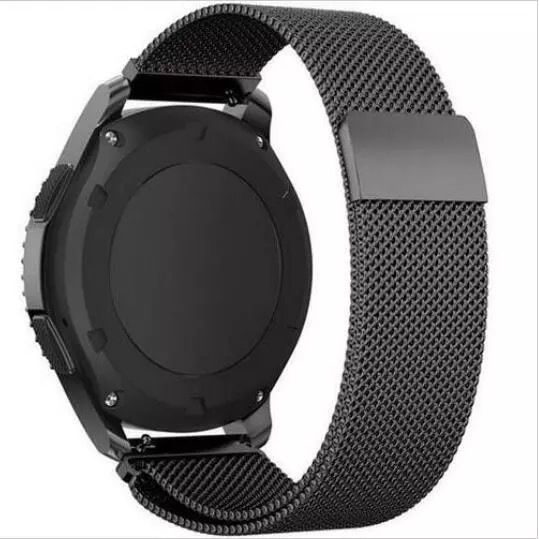 Curea metalica compatibila Smartwatch GT2, 22mm, Milanese Loop, Negru
