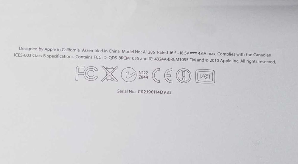 Laptop core i5 - Apple Macbook A1286 - functional,instalat