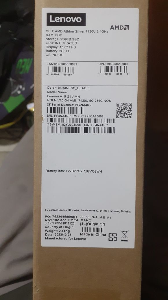 Noutbuk Lenovo 8GB / 256GB SSD
