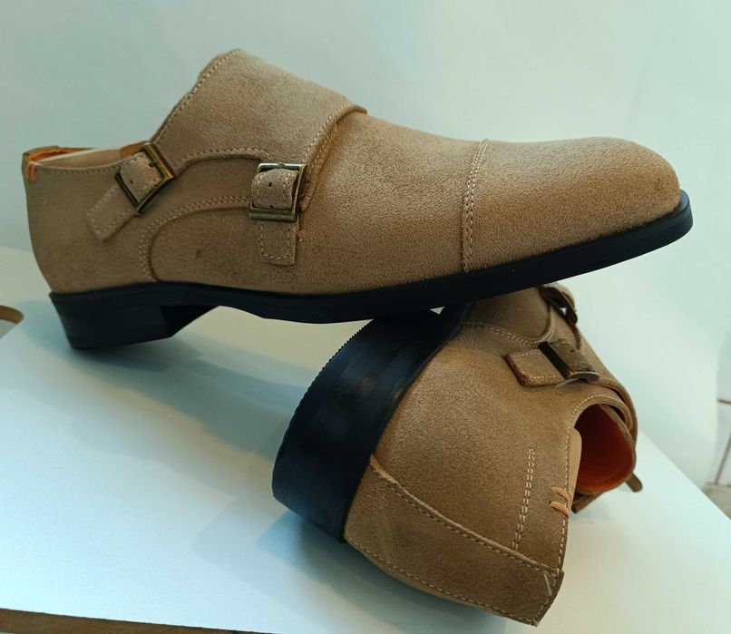 Pantofi monk 44 44.5 premium DAHLIN NOI piele naturala lucrati manual