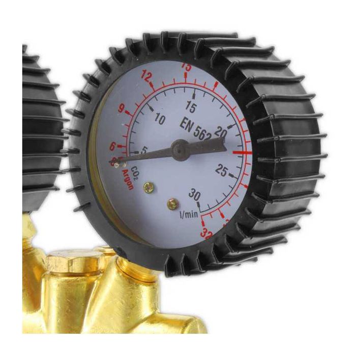 Reductor regulator presiune BLACK argon CO2 cu 2 ceasuri manometre