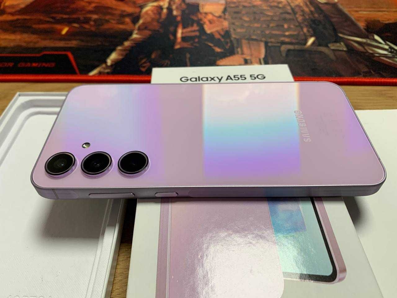 Смартфон Samsung Galaxy A55 5G, 8GB, 128GB, Lilac - SM-A556BLVAEUE