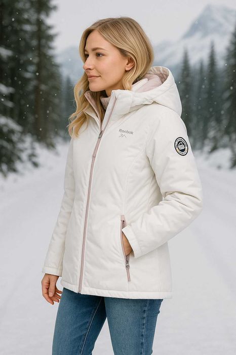 Reebok бяло зимно яке с качулка – S / M / L