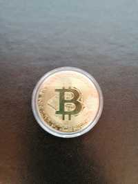 Monedă Bitcoin aurită