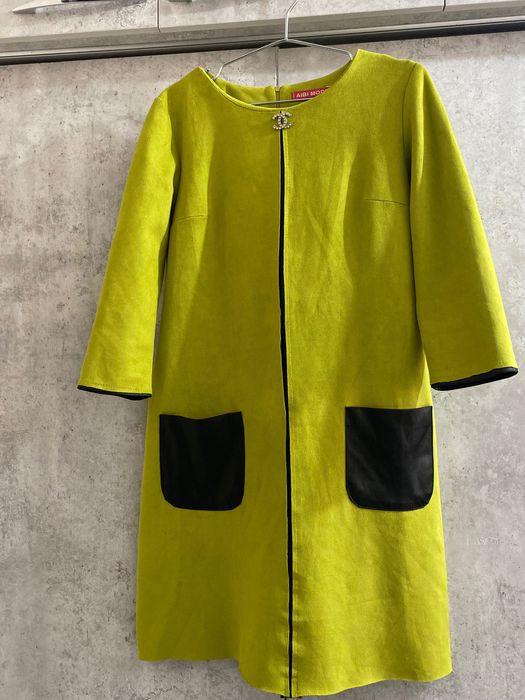 Салатовое повседневное платье